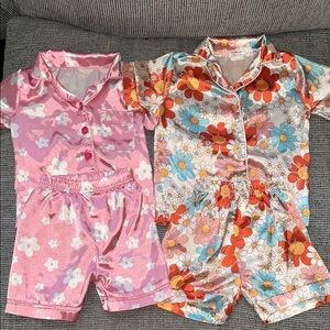 2 for $10 Floral and Pink Kids Pajama Set